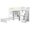 Loft Bed With Built In Desk And Staircase by HouseOfZazla