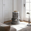 Outdoor End Table, Round Side Table For Patio And Garden - Antique Gray by HouseOfZazla