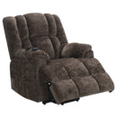 Pacay - Power Recliner With Lift, Heating & Massage - Brown Chenille by Unique Piece Furniture