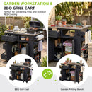 TOPMAX Outdoor Solid Wood Extendable Kitchen Island by HouseOfZazla