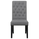 Tufted Rolled Backrest Side Chairs (Set of 2)