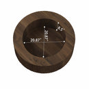 Modern Circular Coffee Table With Stripe Design And Storage Space by HouseOfZazla