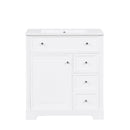 Bathroom Vanity With Sink Top, Cabinet With Door And 2 Drawers - White by Unique Piece Furniture