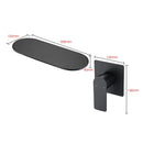 Modern Wall Mount Bathtub Faucet Single Handle With Waterfall Tub Spout And Rough by HouseOfZazla