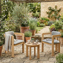 Set of 2 Outdoor Acacia Wood Dining Chairs with Cushions by HouseOfZazla