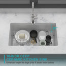 Rectangular Deep Single Bowl Kitchen Sink by HouseOfZazla