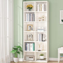 Narrow 12 Cube Bookcase With Closed Back For Living Room - White by HouseOfZazla