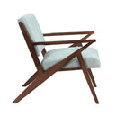 Modern Accent Chair With Plush Cushions, Angled Arm Design - Green by HouseOfZazla
