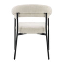 Jirina - Chenille Arm Chair (Set of 2) - Beige & Black by Unique Piece Furniture