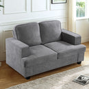 Modern Loveseat, Comfortable 2 Seater Couch With Deep Seating, Loose Back Cushions, Wide Arms by HouseOfZazla