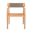 Patio Set Outdoor Acacia Wood Furniture Sets - Braided Dining Chairs & Dining Table by HouseOfZazla