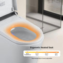 Smart Toilet With Bidet Seat Built In, Auto Open / Close Seat, Foot Sensor, LED Display - White by HouseOfZazla