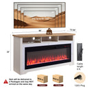 60 Inch Fireplace TV Stand for TVs Up to 70" with 50" Smart Electric Fireplace
