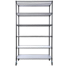 6 Tier 6000Lbs Capacity Nsf Metal Shelf Wire Shelving Unit, Heavy Duty Adjustable Storage Rack With Wheels & Shelf Liners For Commercial Grade Utility Steel Storage Rack by HouseOfZazla