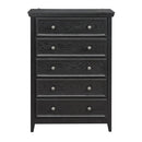Modern 5-Drawer Black Dresser for Living Room Storage by HouseOfZazla