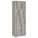 Burke 4-shelf Engineered Wood Media Tower Grey Driftwood