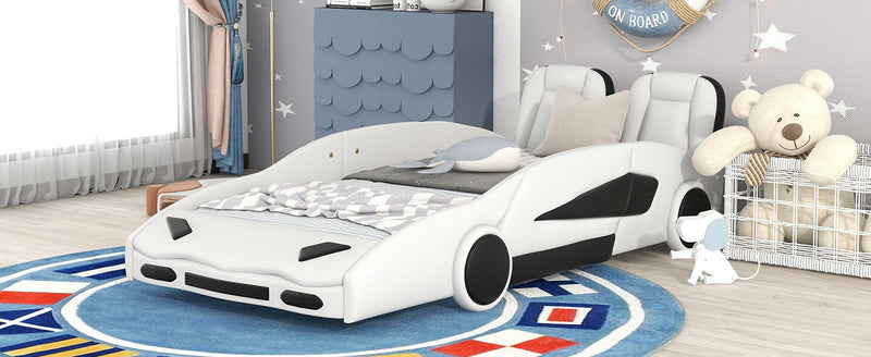 Walker Edison | Twin Size Race Car Shaped Platform Bed