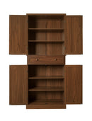 4 Door Cabinet with 1 Drawer, with 4 Adjustable Inner Shelves, Storage Cabinet