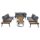Modern Outdoor Sectional Sofa Set With Nesting Coffee Tables by HouseOfZazla