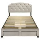 Marianna 4-drawer Upholstered Queen Storage Bed Cream