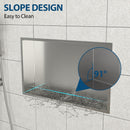 Stainless Steel Shower Niche With Seamless Design For Bathroom Storage