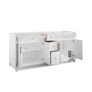 James Martin Bellshire 72" Double Bathroom Vanity, Bright White