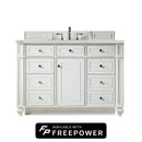 James Martin Bristol 48" Single Bathroom Vanity, Bright White
