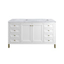 James Martin Chicago 60" Double Bathroom Vanity, Glossy White