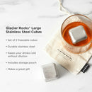 Glacier Rocks Large Stainless Steel Cube Set of 2 by Viski