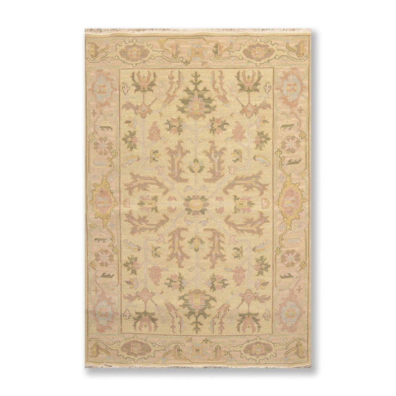 3'10" x 5'10" Hand Knotted 100% Wool Reversible Area Rug Dusty Green