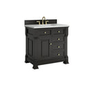 James Martin Brookfield 36" Single Bathroom Vanity, Black Onyx