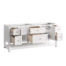 James Martin Breckenridge 72" Double Bathroom Vanity, Bright White