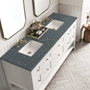 James Martin Breckenridge 72" Double Bathroom Vanity, Bright White