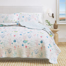 Colorful Coastal Seascape Quilt Set - Ryanne Collection by Great Bay Home