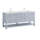 James Martin Breckenridge 72" Double Bathroom Vanity, Serenity Blue