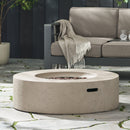 Outdoor 50,000 BTU Round MgO Concrete Propane Fire Pit