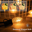 Diamond amber textured chandelier led light bulbs dining room 7w by Decorbites
