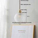 GobekUsa Glass Globe LED Pendant Light Fixture for Porch Kitchen Aisle, Adjustable Hanging Lamp