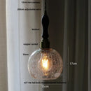 GobekUsa Glass Globe LED Pendant Light Fixture for Porch Kitchen Aisle, Adjustable Hanging Lamp