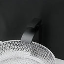 GobekUsa Diamond Glass Basin Set with Matte Black Faucet and Pop-up Drain Mixer Tap