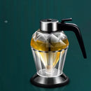 Diamond glass syrup honey dispenser kitchen oil jar with silver lid by Decorbites