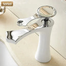 GobekUsa Diamond Golden Black Basin Faucet Single Handle Bathroom Sink Mixer Tap