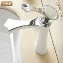 GobekUsa Diamond Golden Black Basin Faucet Single Handle Bathroom Sink Mixer Tap