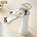 GobekUsa Diamond Golden Black Basin Faucet Single Handle Bathroom Sink Mixer Tap