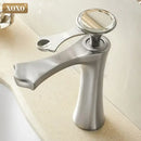 GobekUsa Diamond Golden Black Basin Faucet Single Handle Bathroom Sink Mixer Tap