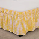 Diamond lattice ruffled black & white elastic band bed skirt bedroom by Decorbites