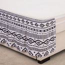 Diamond lattice ruffled black & white elastic band bed skirt bedroom by Decorbites