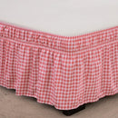 Diamond lattice ruffled black & white elastic band bed skirt bedroom by Decorbites