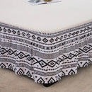Diamond lattice ruffled black & white elastic band bed skirt bedroom by Decorbites