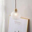 GobekUsa Glass Ball LED Pendant Light: Nordic Modern Copper Socket Hanging Lamp for Home Indoor Lighting.